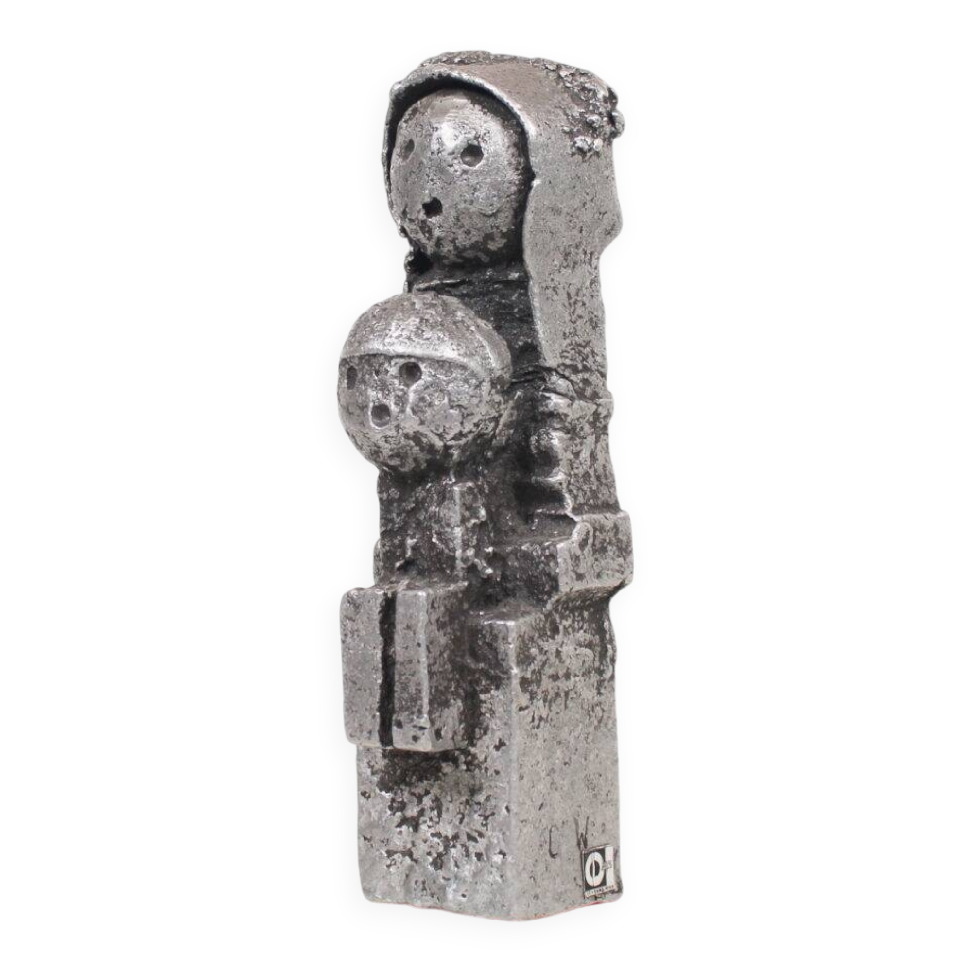 Brutalist aluminum sculpture by Willy Ceysens, Belgium 1980s