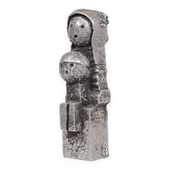 Brutalist aluminum sculpture by Willy Ceysens, Belgium 1980s