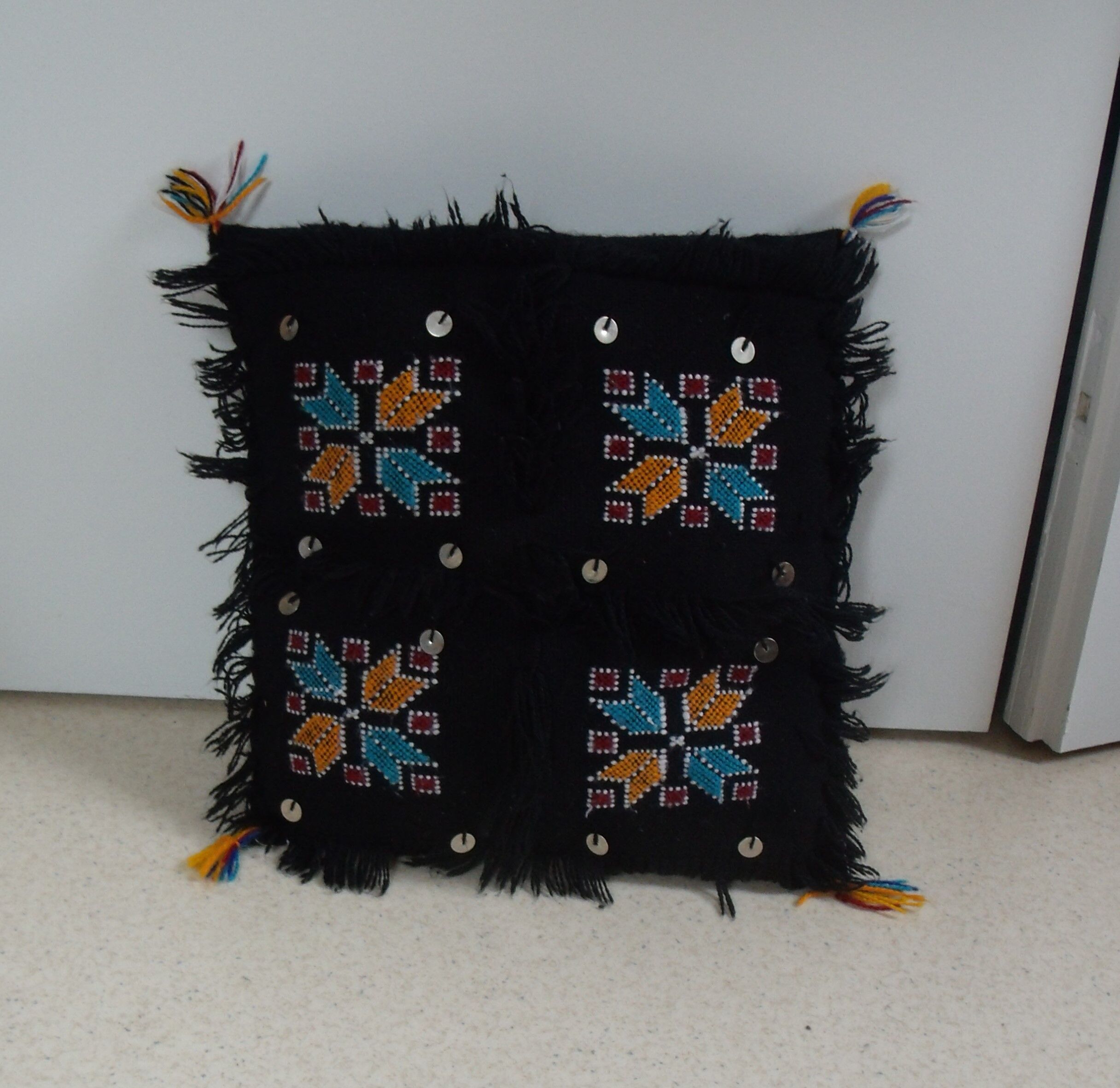 Berber cushion black Morocco