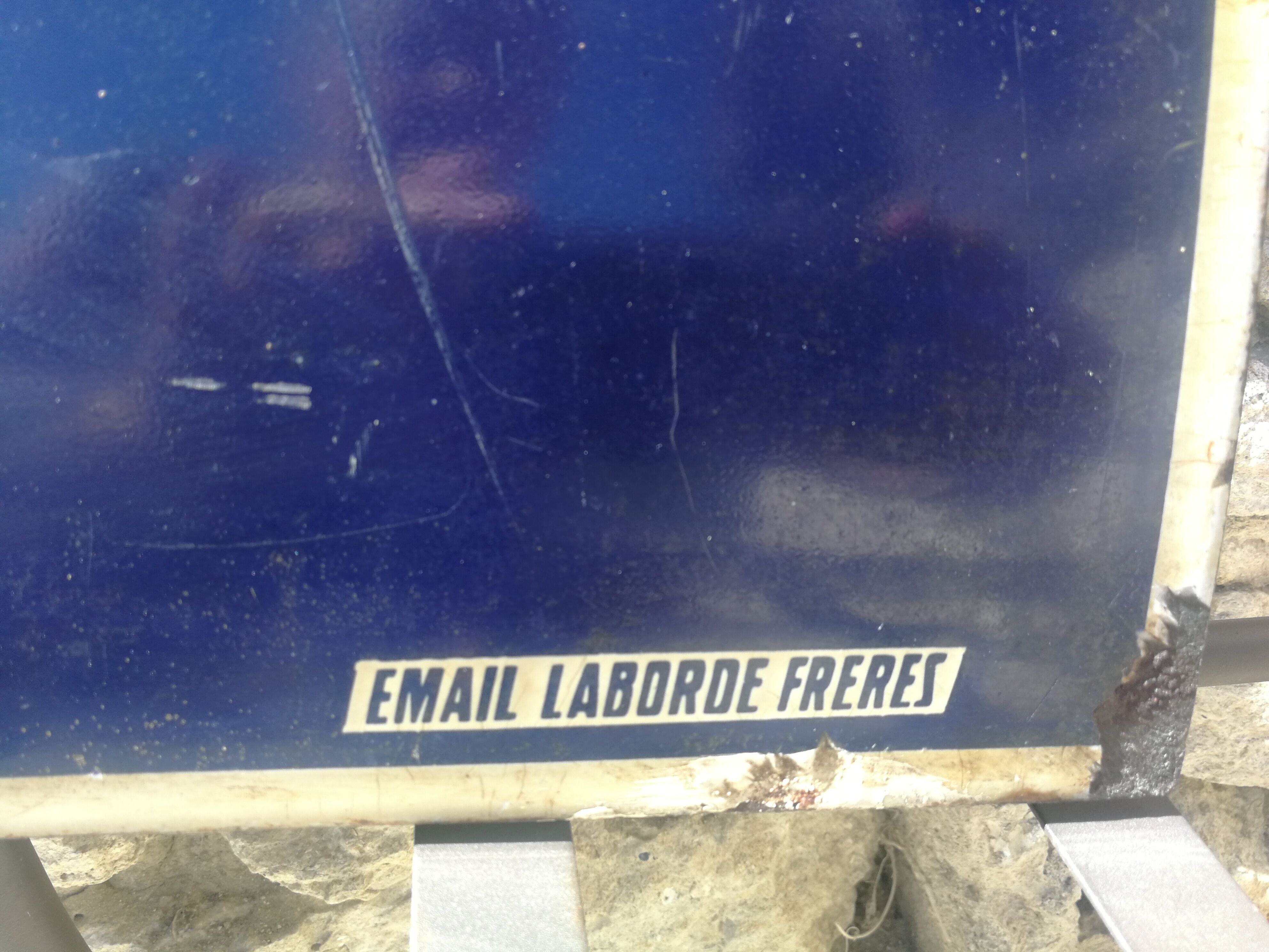 Former enamelled paris metro station plaque 1930