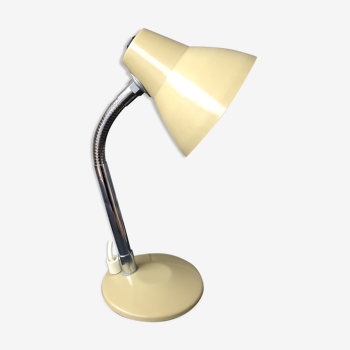 Lampe d'atelier flexible métal beige