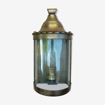 Lantern brass wall lamp