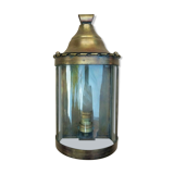 Lantern brass wall lamp