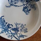 Round plate, ironstone, Clairefontaine Sanejouand & Graves 1890 "Flowers"