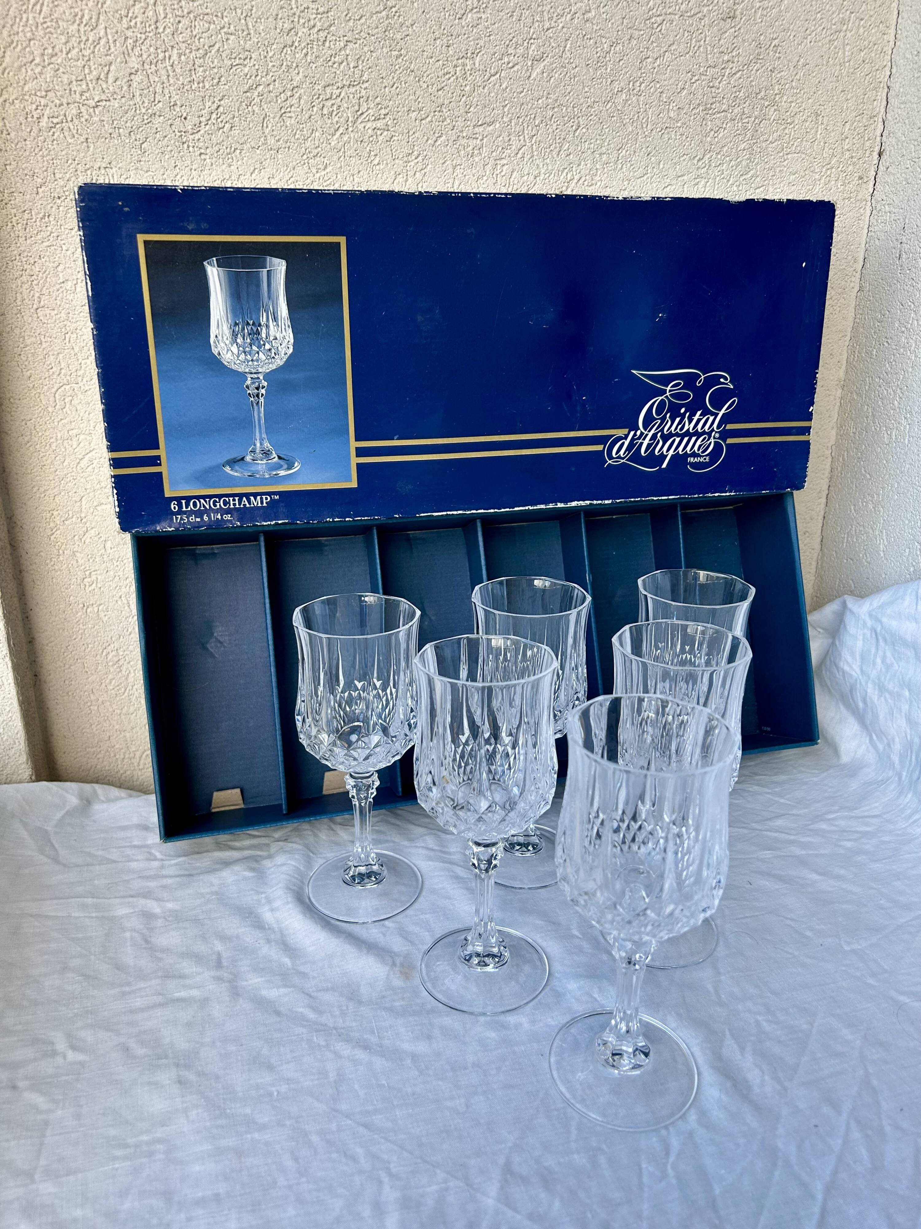 6 verres à pied cristal