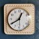 Vintage ceramic clock square silent wall clock "Quarz caramel"