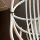 Vintage armchair in white lacquered rattan