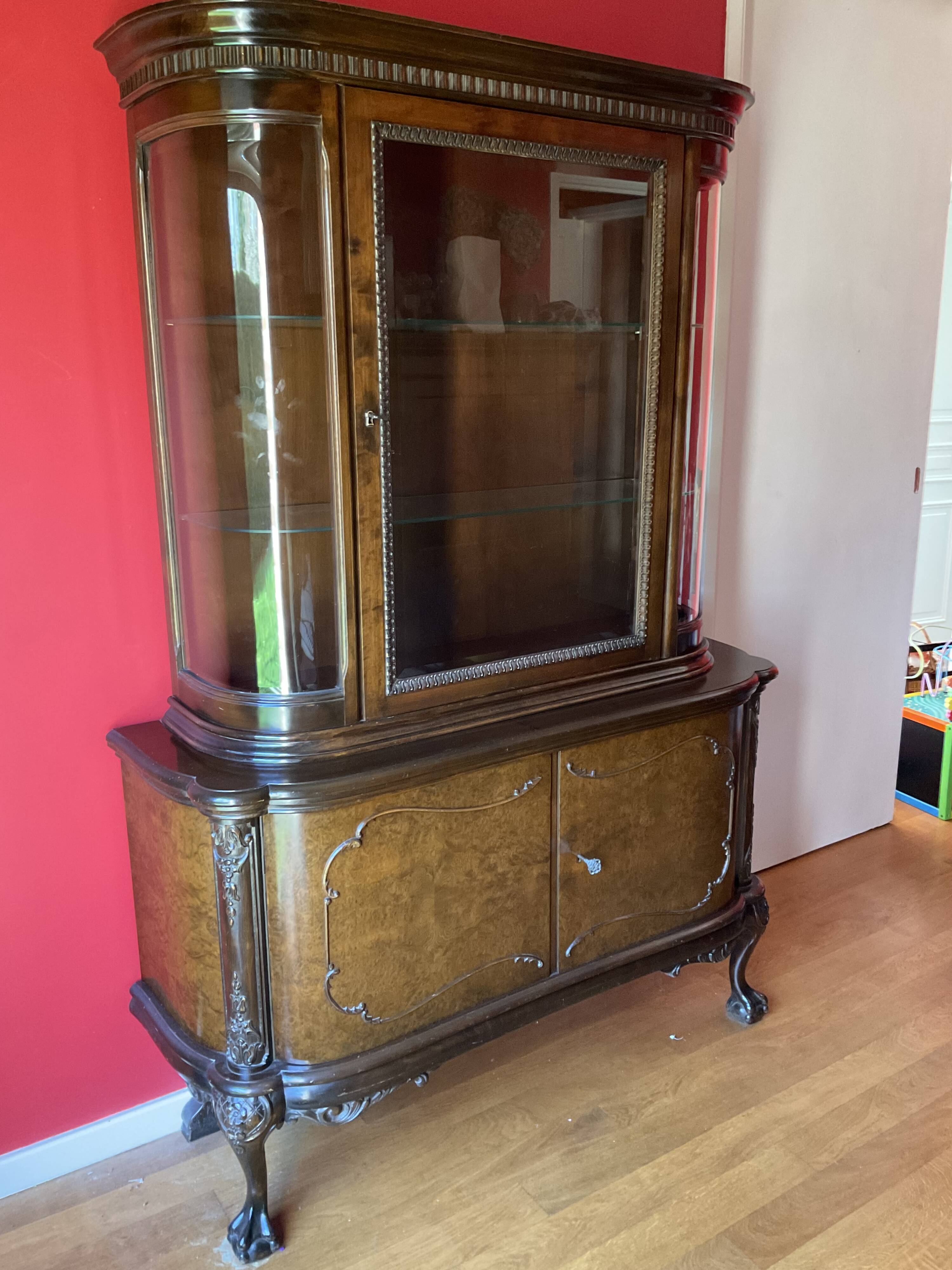 Vitrine argentier chippendale