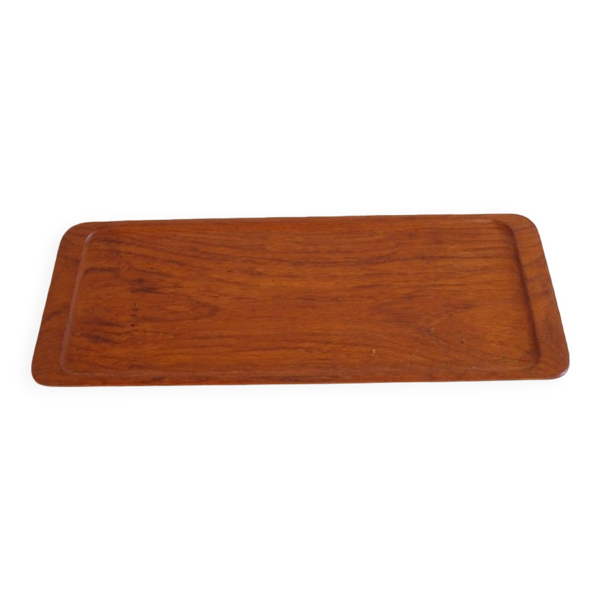 Plateau vintage scandinave en teck 1960