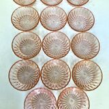 Vintage pink glass ramekins