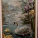 Oil on cardboard by Marie Murier 1940 naturalist decor mid-20th century