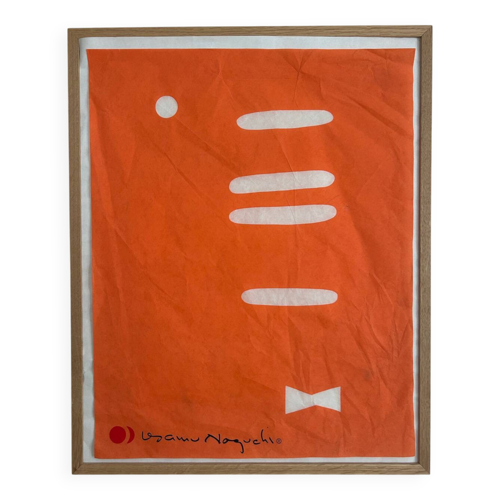 “Bowtie” silkscreen poster on washi paper by Isamu Noguchi