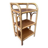 Vintage 3-tier rattan shelf