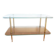 Brass and glass coffee table in Jansen style circa 1960.