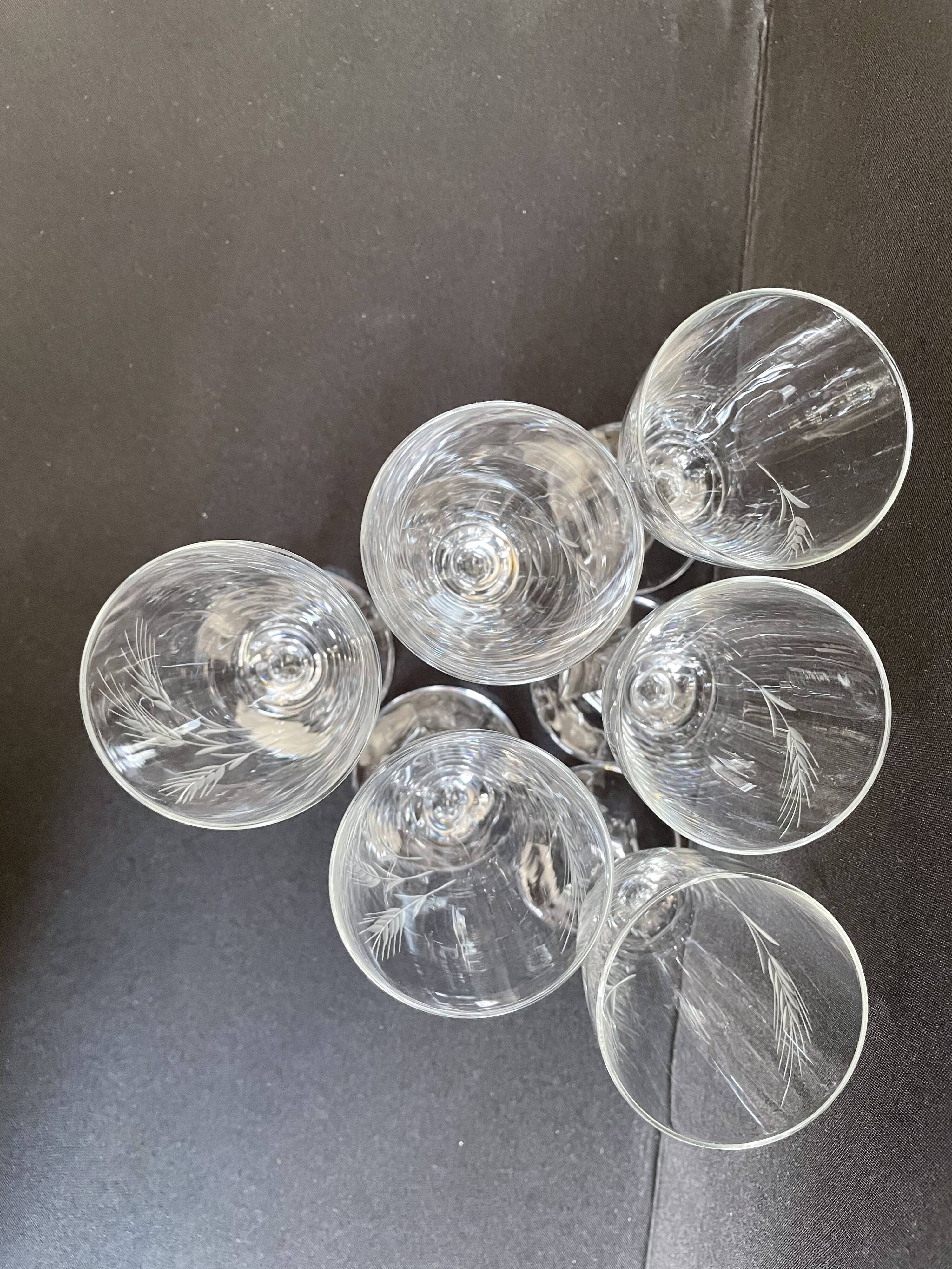 Champagne flutes in cut crystal