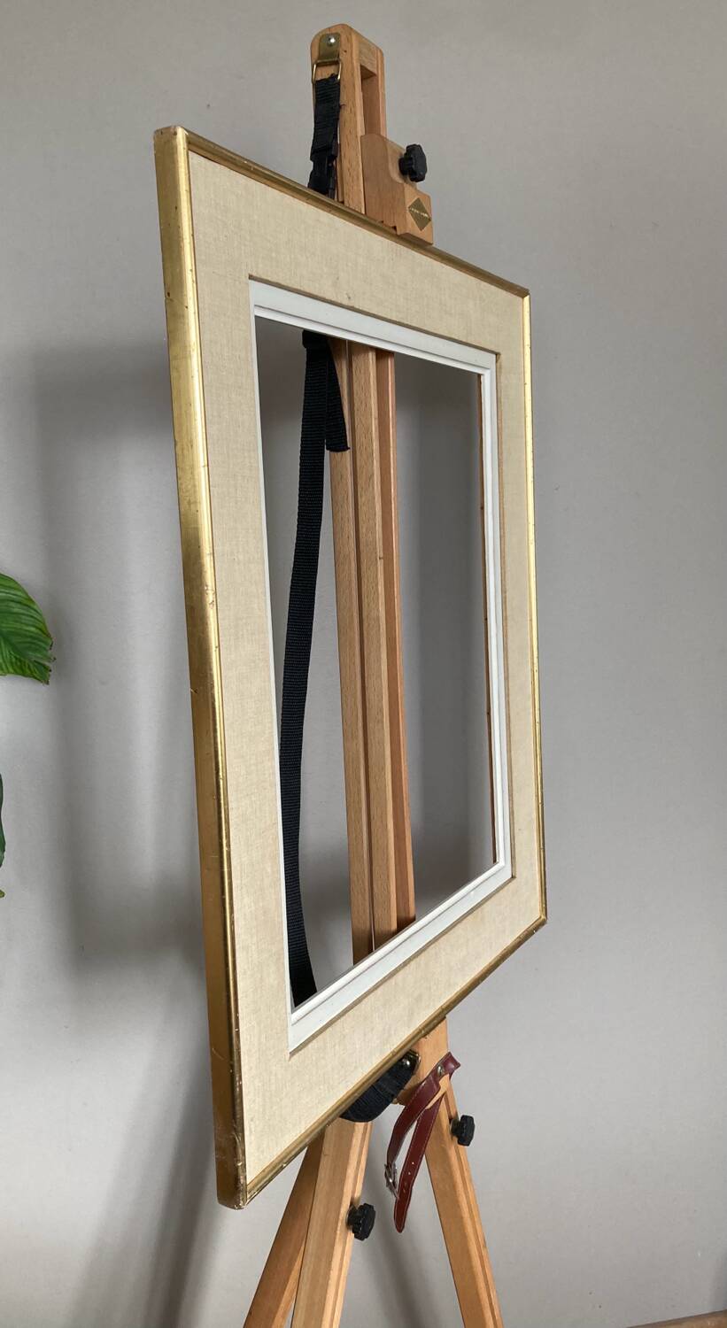 Frame in gilded wood and canvas 1950s/60s