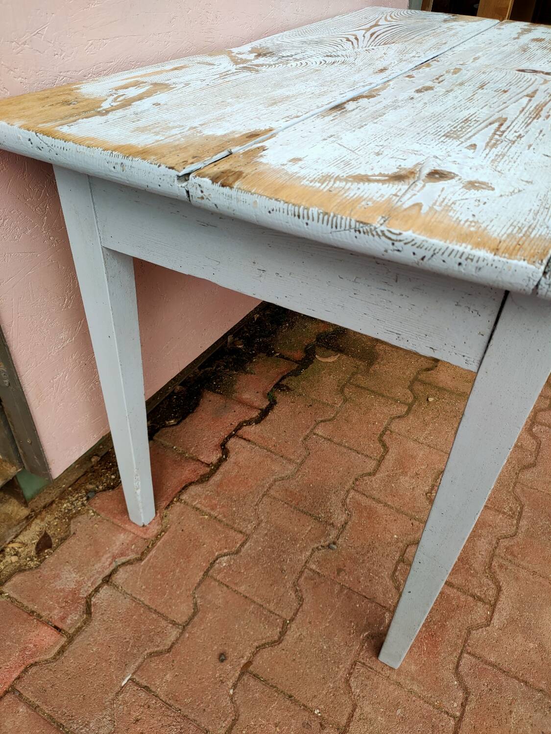 Pastel blue farm table