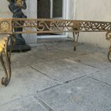 Metal and glass coffee table