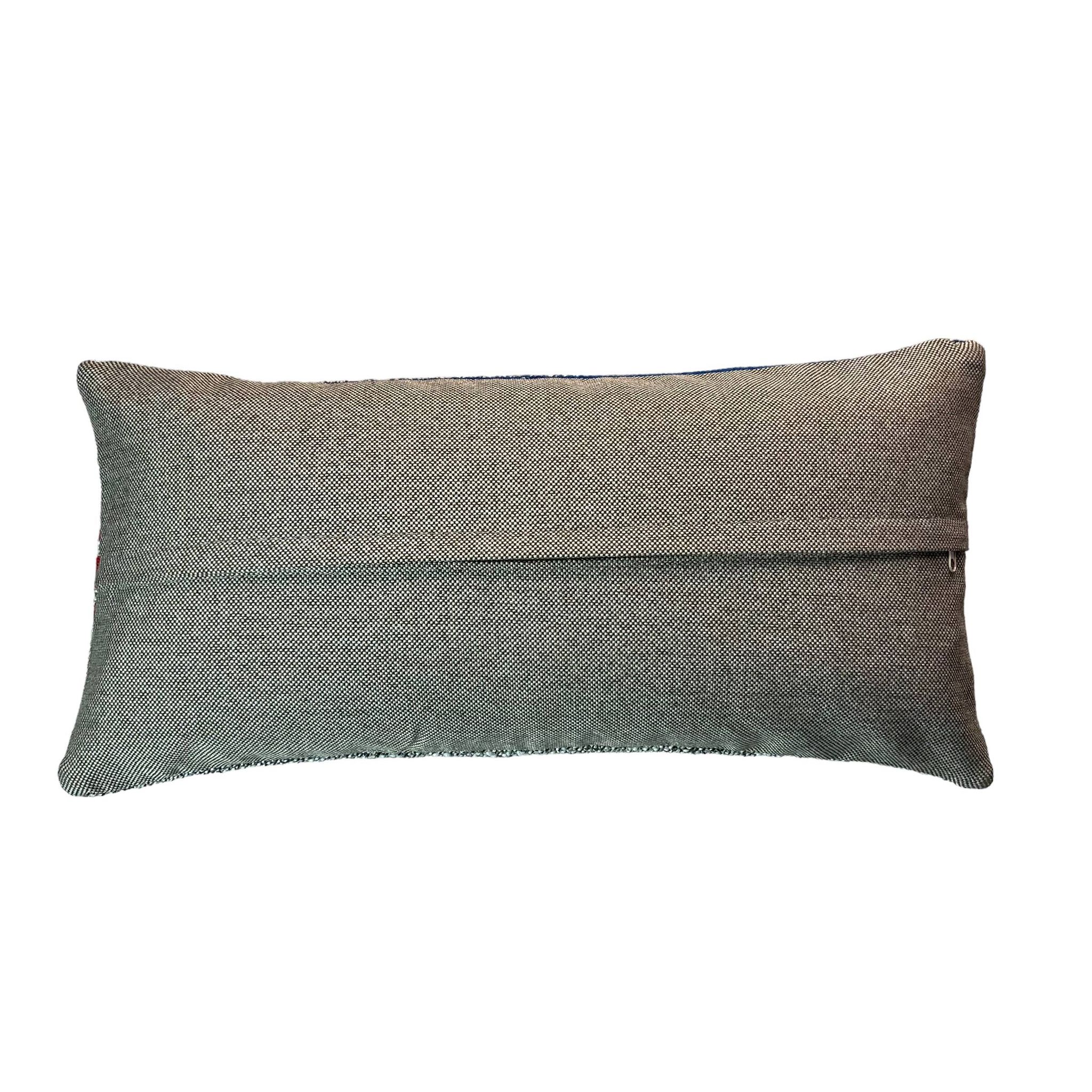 Vintage turkish kilim cushion cover , 30 x 60 cm
