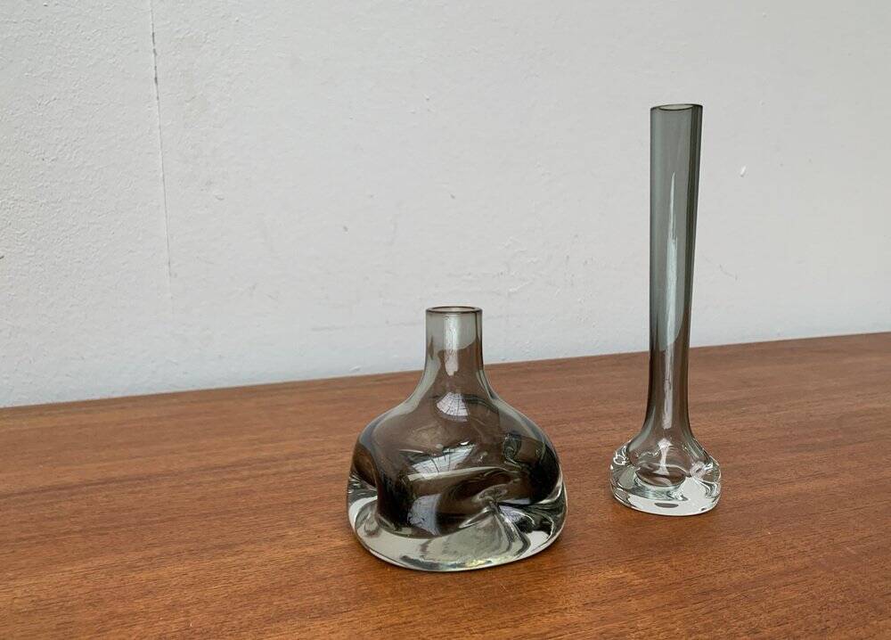Vases en verre allemands du milieu du siècle de Gral, années 1960, ensemble de 2