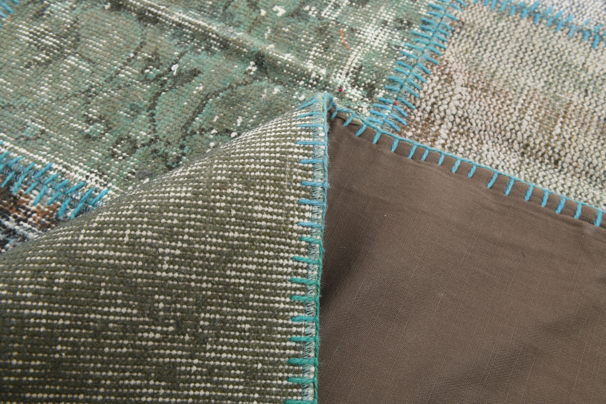 7x10 oversize teal green vintage rug 300x207cm