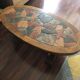 Coffee table in wood and ceramic Valauris signed by Louis Barrois.