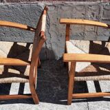 Pair of straw armchairs (Josep Torres Clavé, 1936)