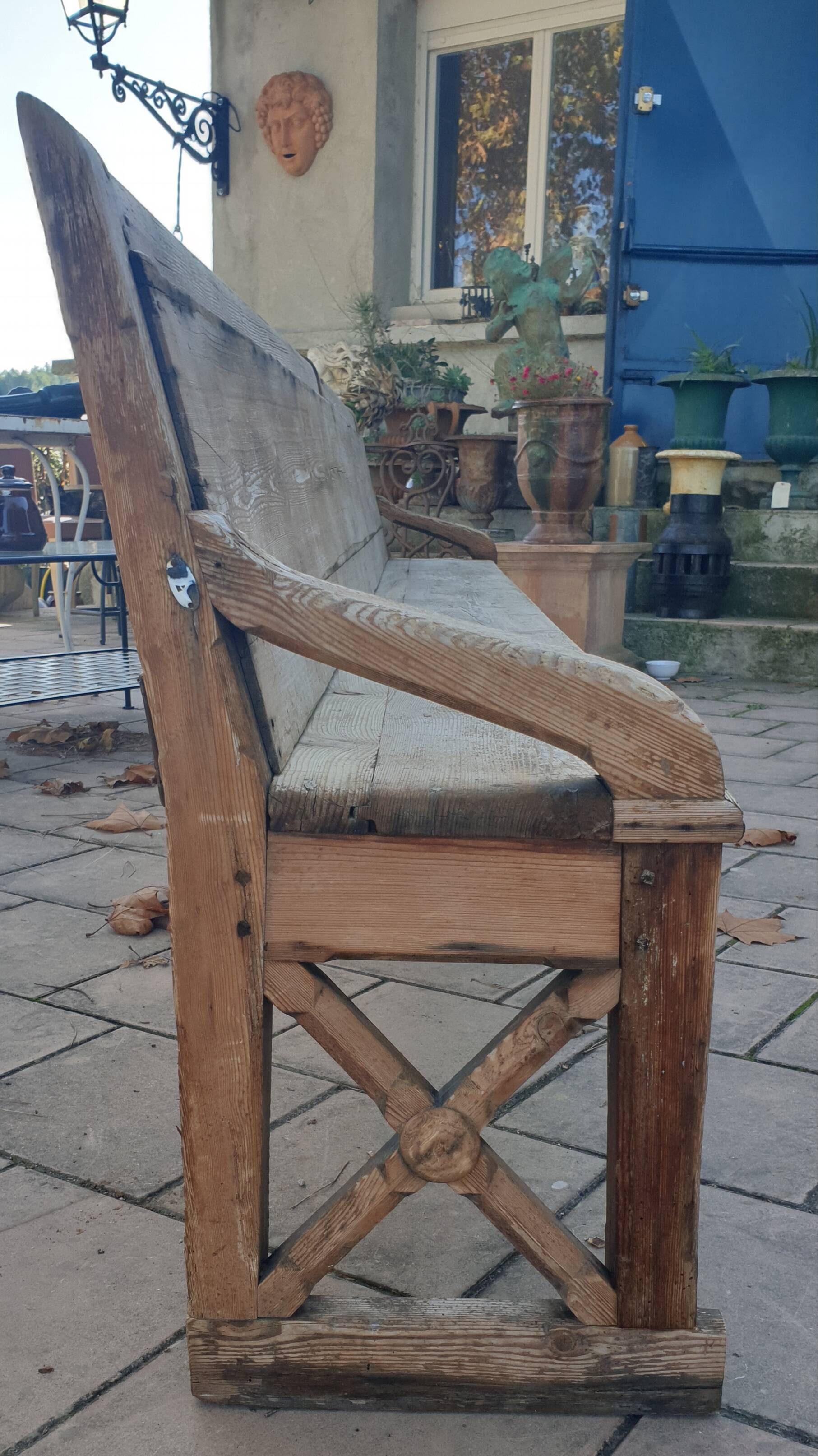 3 meter long solid wood bench