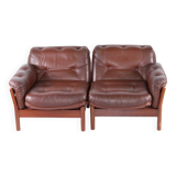 Modular leather sofa