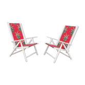 Paire de fauteuils de jardin pliables