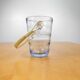 Seau à glace - Rotin et verre ondulé - Années 60
