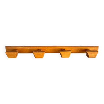 Wooden coat rack, boarding school style