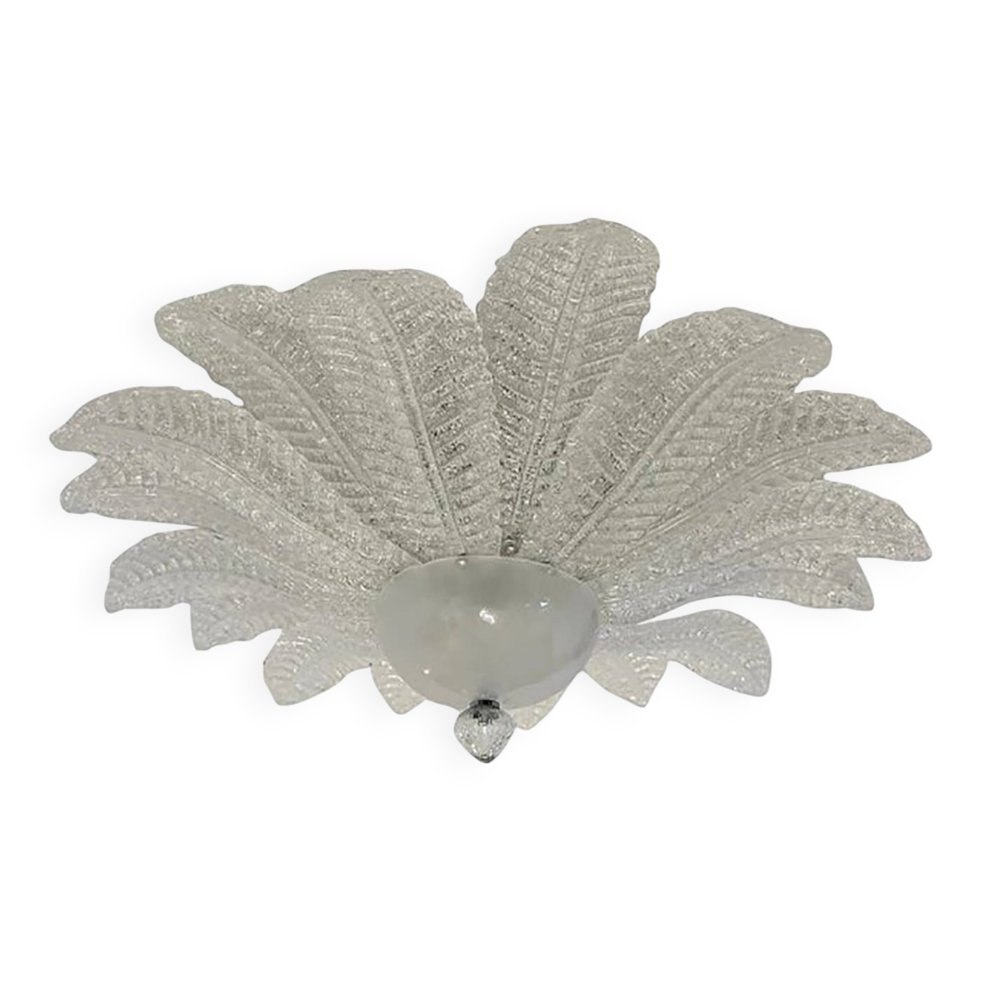 Glass Sputnik Chandelier Flush Mount, Mazzega Zuccheri Venini