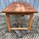 Vendée farmhouse table with cat bar and 2 drawers in solid cherry wood.