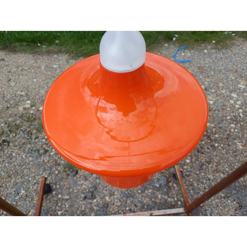 Vintage 70s opaline pendant light