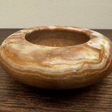 Vintage Orange Marble Ashtray Diameter 12 cm