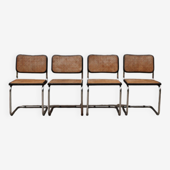 Lot de 4 chaises B32 Cesca par Marcel Breuer