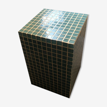 Cube bout de canapé carrelage mosaïque céramique