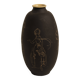 Ceramic vase decorated with women and a tree.