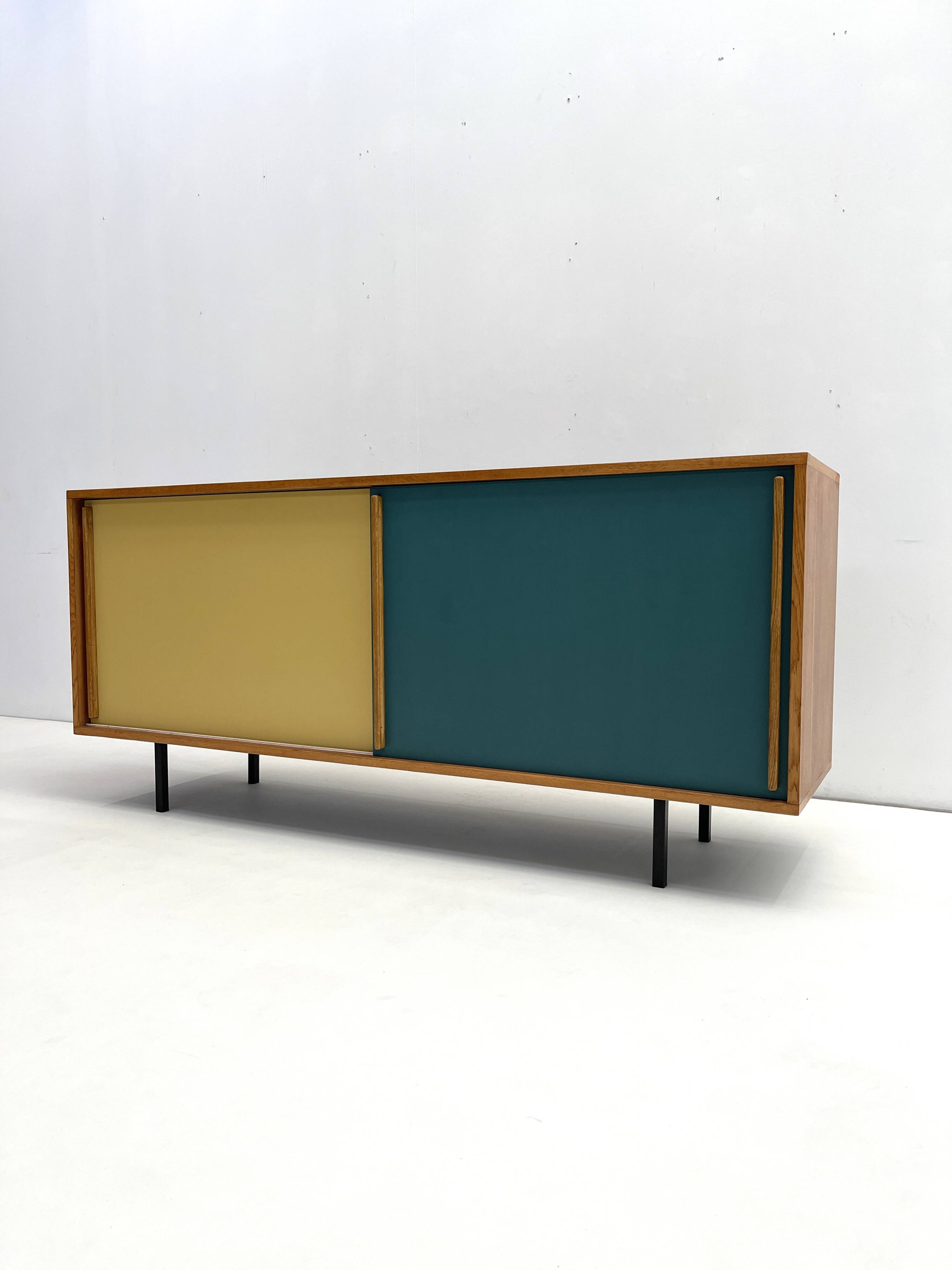 Belgium oak customized sideboard from 1960's