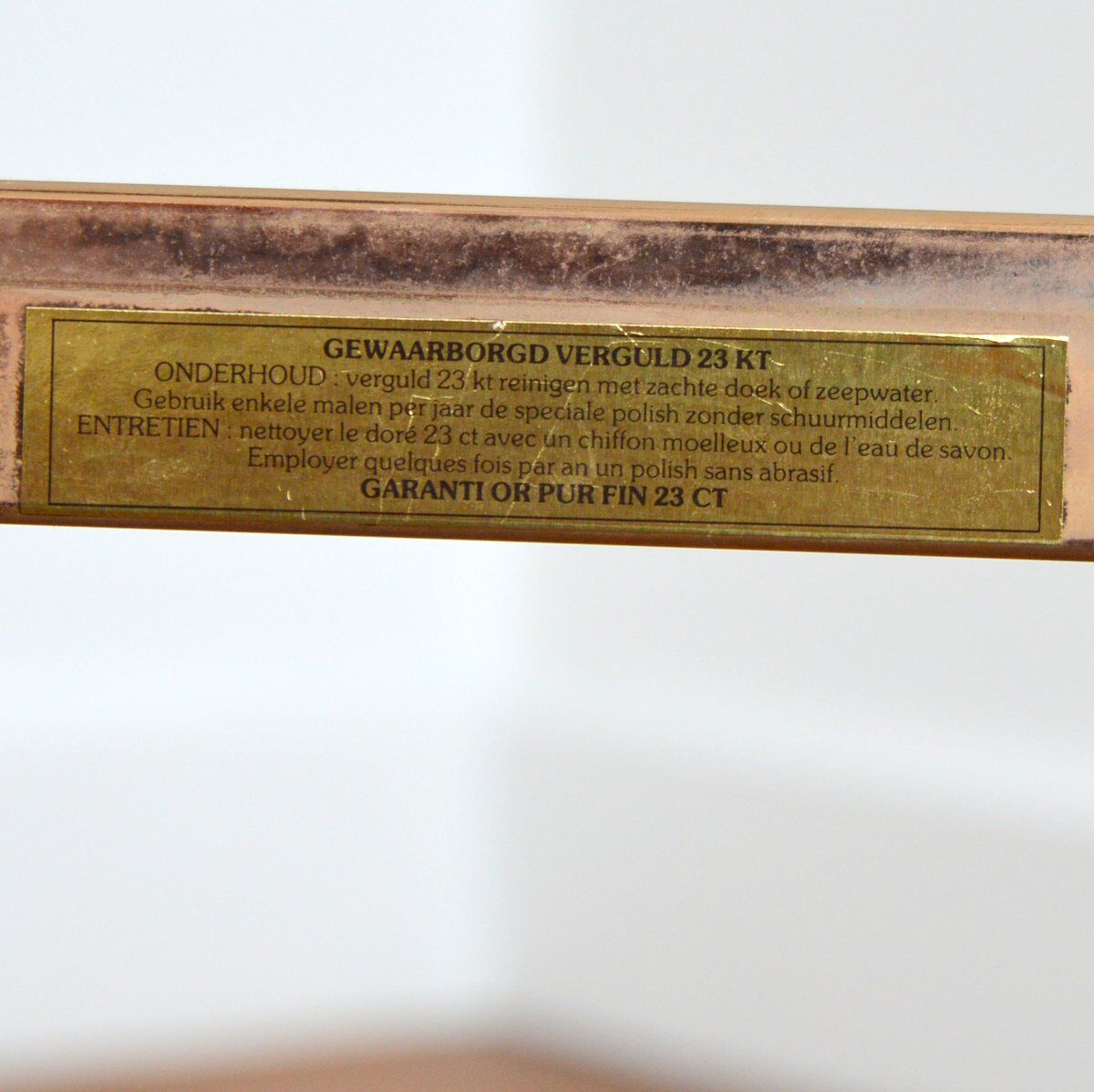 Coffee table in gold plated and smoked glass Belgo Chrom 70s / 80s