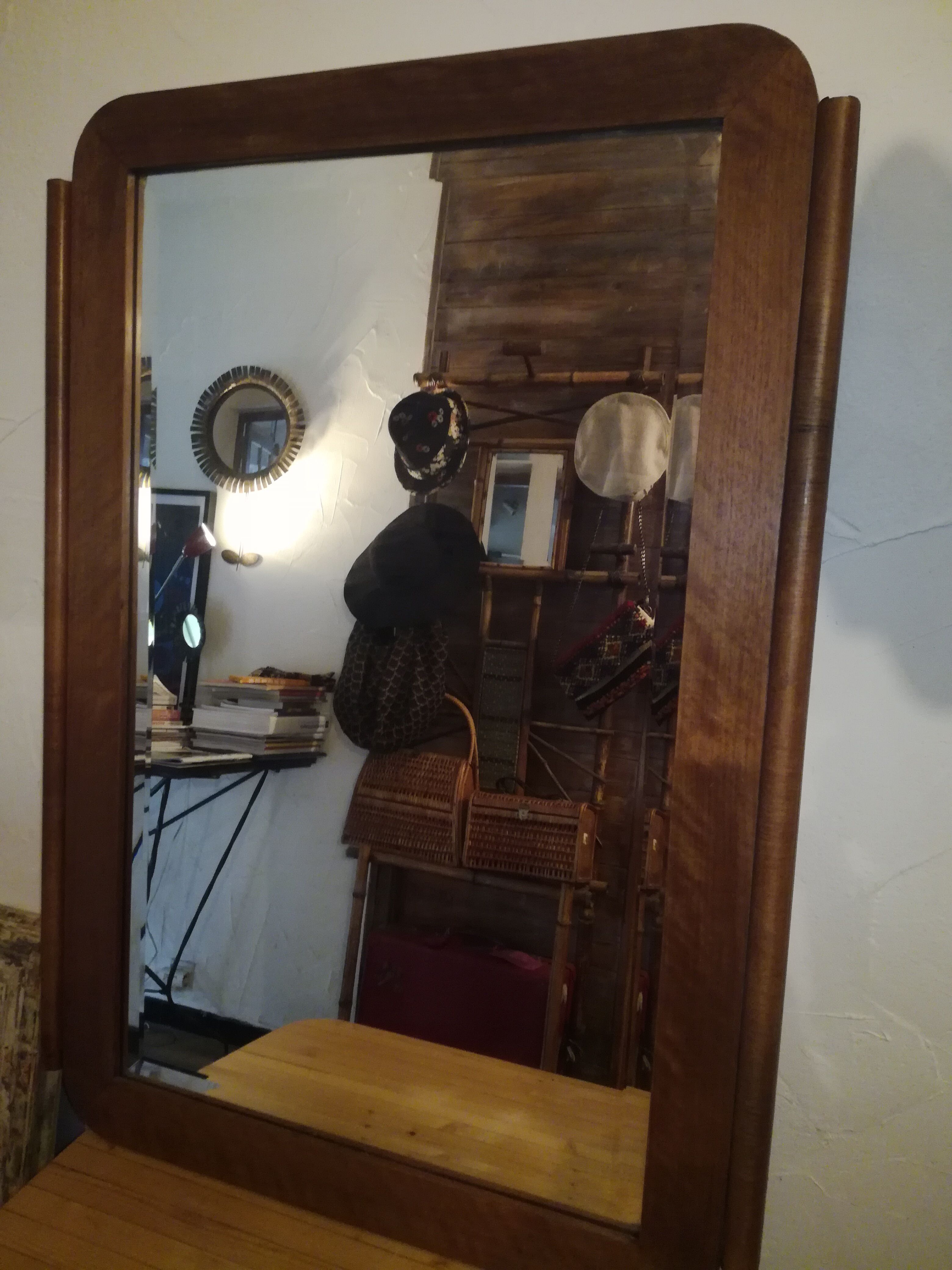 Wooden mirror - 95x67cm