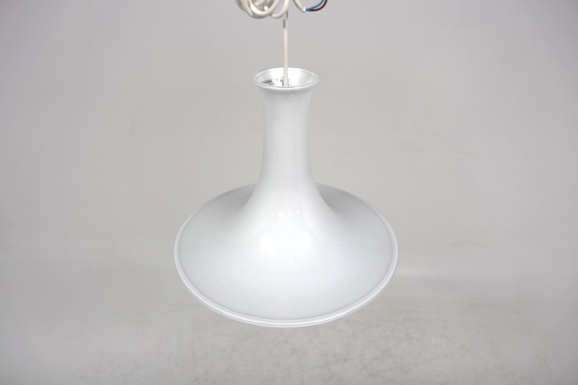 Glass pendant lamp, "Madarin Pendel" Holmegaard, Denmark, 1970
