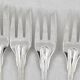 Sfam model Filet, 12 long cake forks, 16 cm, in silver-plated metal.