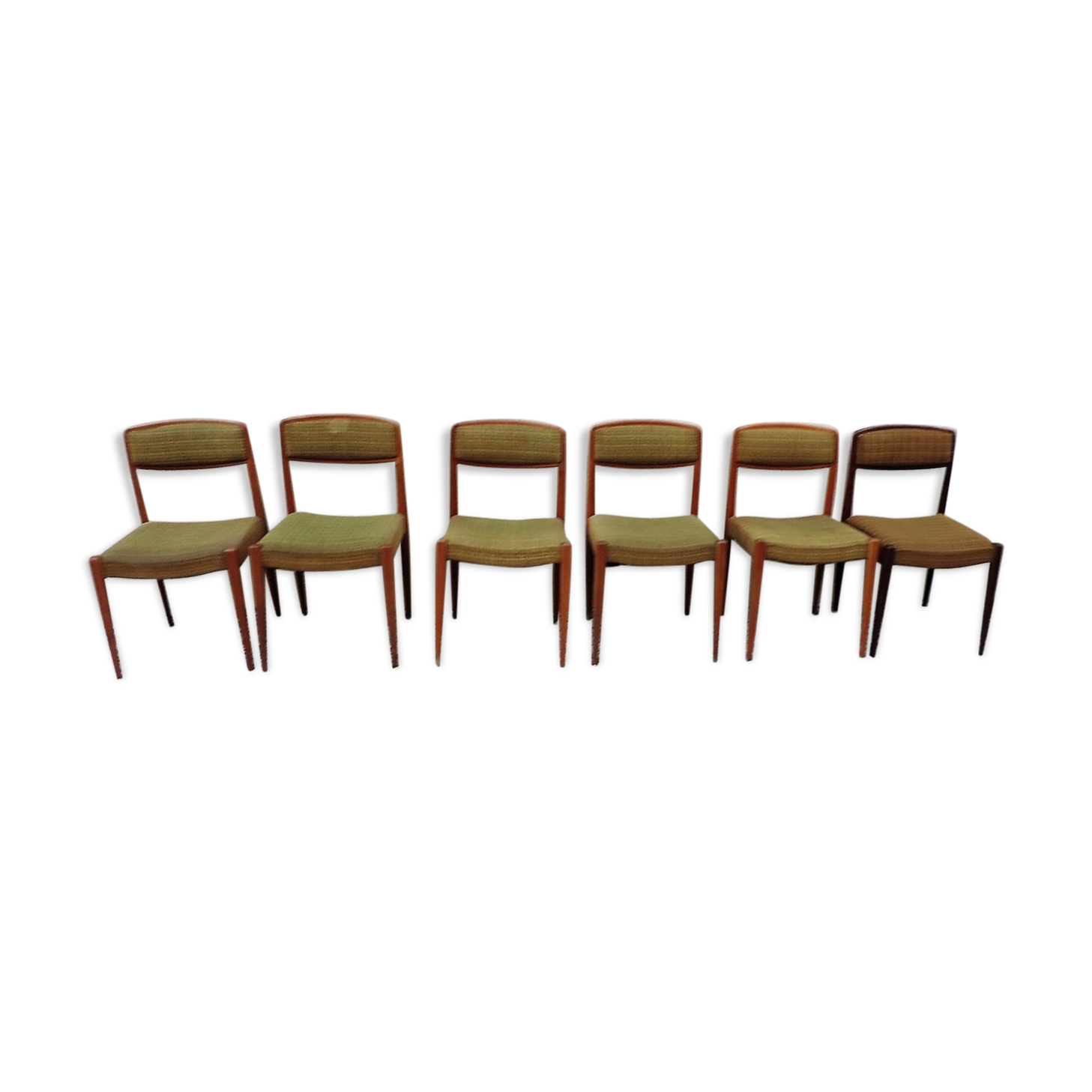 Set of six dining room chairs style scandinavian 1970