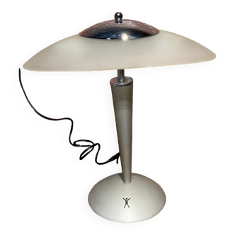 Lampe à poser en métal et verre