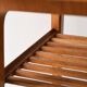 1960s Scandinavian oak coffee table with slatted shelf