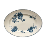 Sarreguemines blue Feria oval dish
