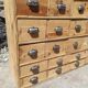 Vintage Industrial Workshop 78 Drawer 2x2 Workshop Craft Cabinet with Shell Handles