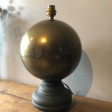 Brass and wood lamp foot